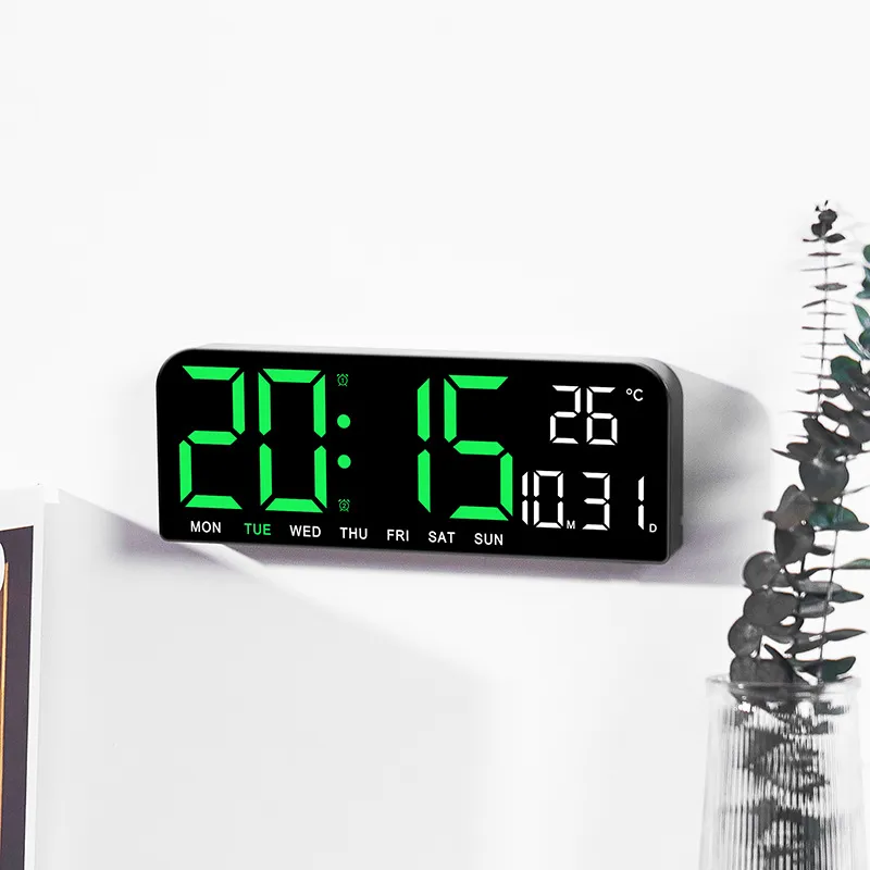 New Screen Alarm Simple LED Desktop Creative Large Size Table Clock Hangable 0707_voghion.com