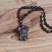 Pendant Necklaces Natural Obsidian Animal Zodiac Rat Jade Jewelry Lucky Auspicious Amulet Necklace Fine_voghion.com