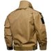 Tactical Biker Jacket For Men - Urban Commuter Windproof Nylon Blender Coat With Multi-Pocket Design (Army Green/Black/Khaki)_voghion.com