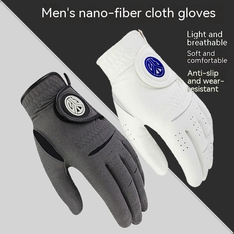 Golfhandschuhe aus Herren-Nano-Mikrofasergewebe, dünn, atmungsaktiv, rutschfest und waschbar_voghion.com