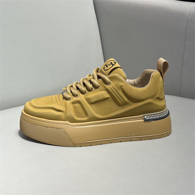 Comfortable soft light casual shoes thick soles increase thin temperament foreign style board shoes_voghion.com