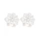 Orecchini a bottone micro-intarsiati con fiocco di neve super fatato in argento S, di alta qualità, per donna, leggeri e di lusso_voghion.com