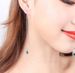 925 Silver Plated Waterdrop Blue CZ Threader Dangle Drop Chain Pull Earrings C9_voghion.com