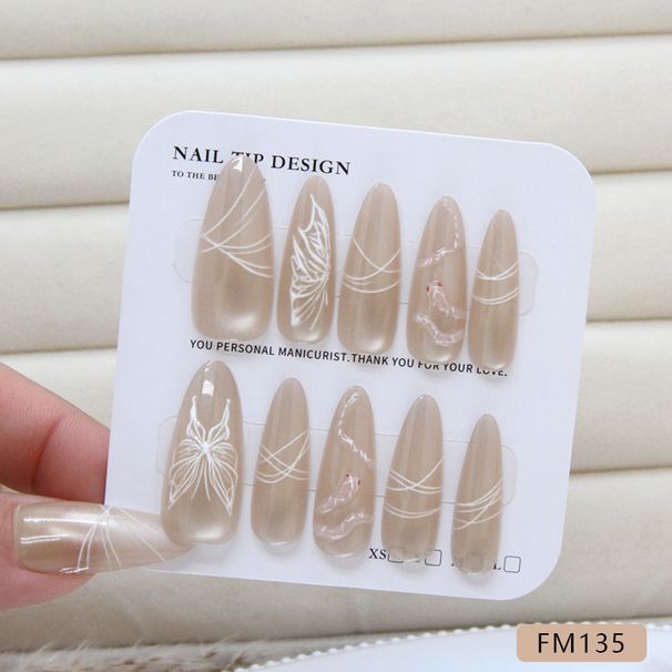 Lösnaglar Handgjorda Tredimensionella Nagelkonst För Lycka Och Tur Cool Liten Orm Iskristall Fjäril Kattöga Nagelkonst_voghion.com