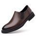Autumn New 2025 Men's Round Toe Business Leather Short Boots Wedge Comfortable Soft Sole Height Increasing Driving Shoes_voghion.com