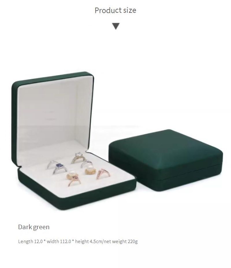Kleine, prachtige fluwelen PU-leren ring- en oorbeldoos, oorbel- en broche-opbergdoos, draagbare sieradendoos, klein_voghion.com