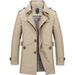 2025 New Men's Jacket, Pure Cotton Large Size Mid-length Jacket, Men's Casual Solid Color Coat_voghion.com
