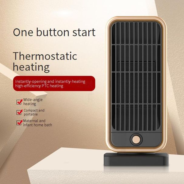 Riscaldatore in ceramica PTC da 500 W con telecomando, riscaldamento rapido e protezione dal surriscaldamento per uso domestico, ufficio, camera da letto_voghion.com