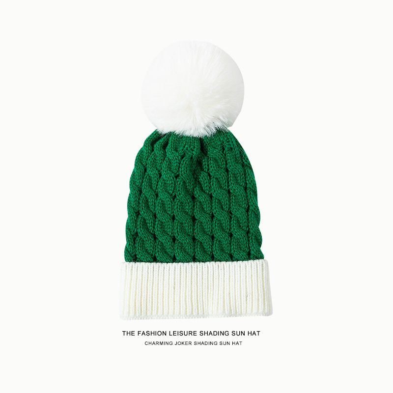 Kerstmuts Kinderkerstmuts Herfst en winter warme schattige kerst gebreide wollen muts_voghion.com