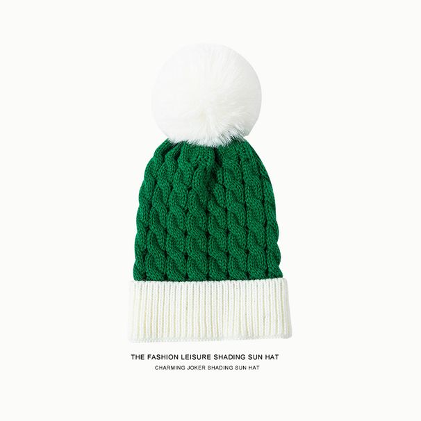 Kerstmuts Kinderkerstmuts Herfst en winter warme schattige kerst gebreide wollen muts_voghion.com