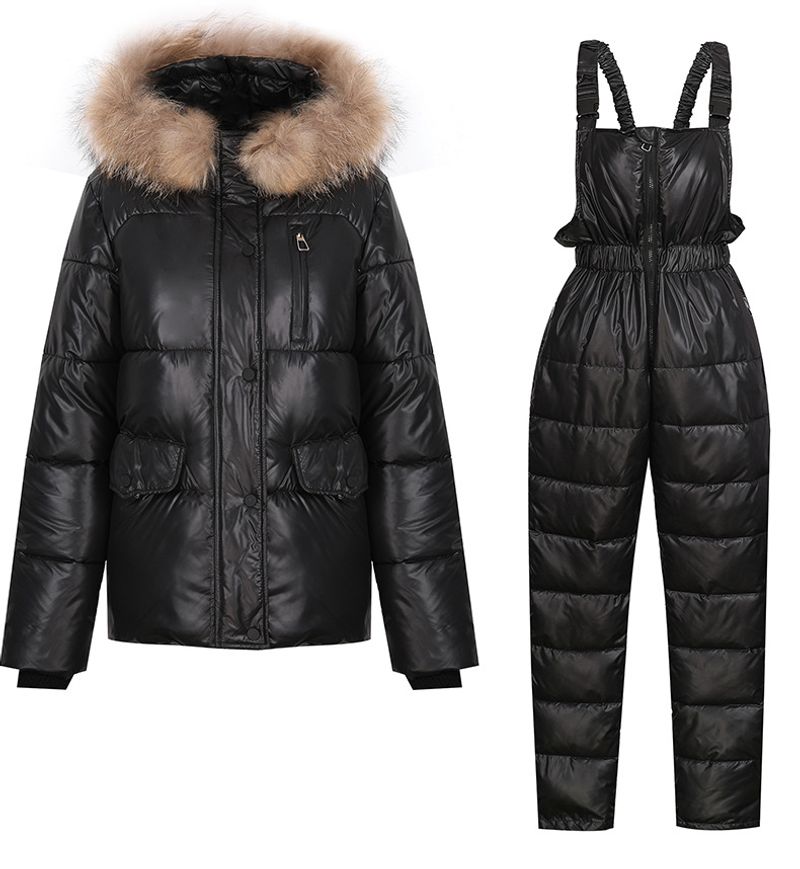 Damen beliebter Freizeitanzug Kurzer Damen Wintermantel Baumwolle Wattierte Jacke Baumwollhose_voghion.com