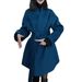 Minimalistischer Damenmantel aus Wollmischung mit Gürtel – Übergroßer Trenchcoat mit schlankmachender Taillenbindung (mittellang, einfarbig blau, vielseitig fürs Büro und Wochenende)_voghion.com