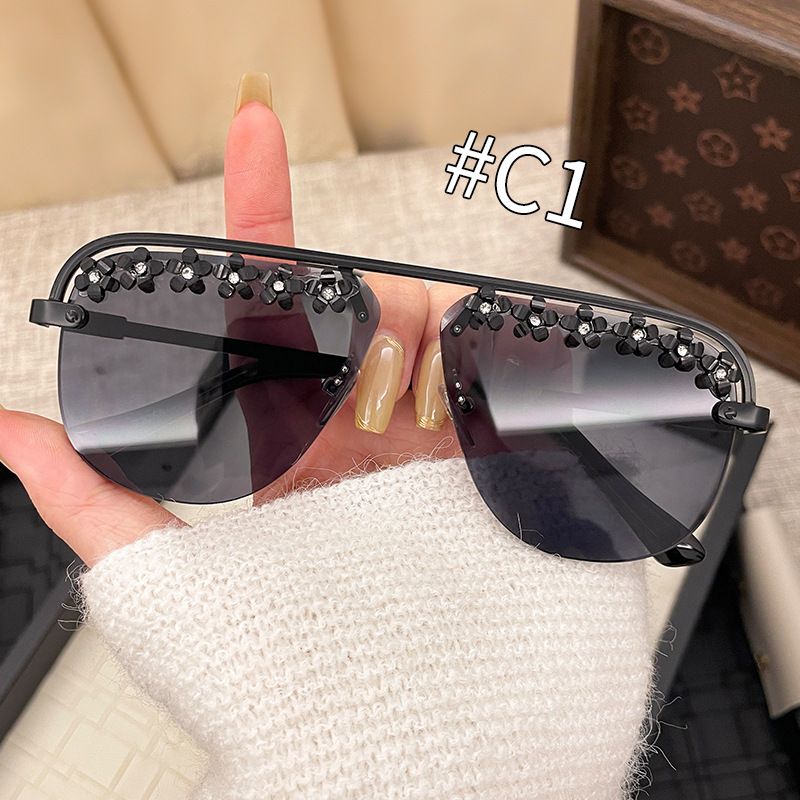 Moška sončna očala Ženska očala Okvir Klasična kvadratna prosti čas Luksuzna pravokotna očala Večbarvna modna okvirja Sončna očala_voghion.com