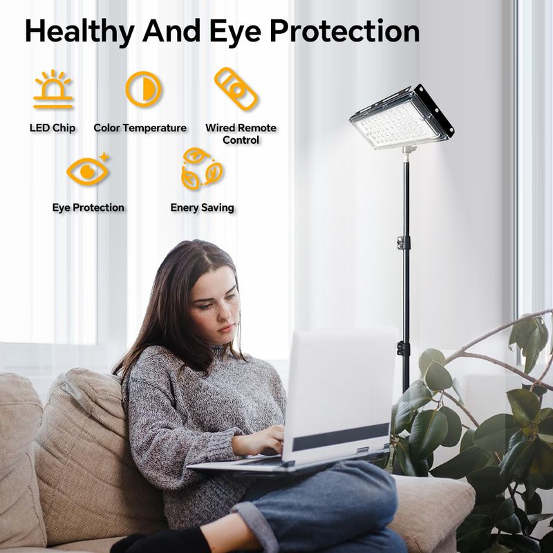 LED Floor Lamp - Adjustable Color Temperature & Brightness Modern Floor Lamps, USB Power Stanging Work Light For Reading Office Living Room Bedroom_voghion.com