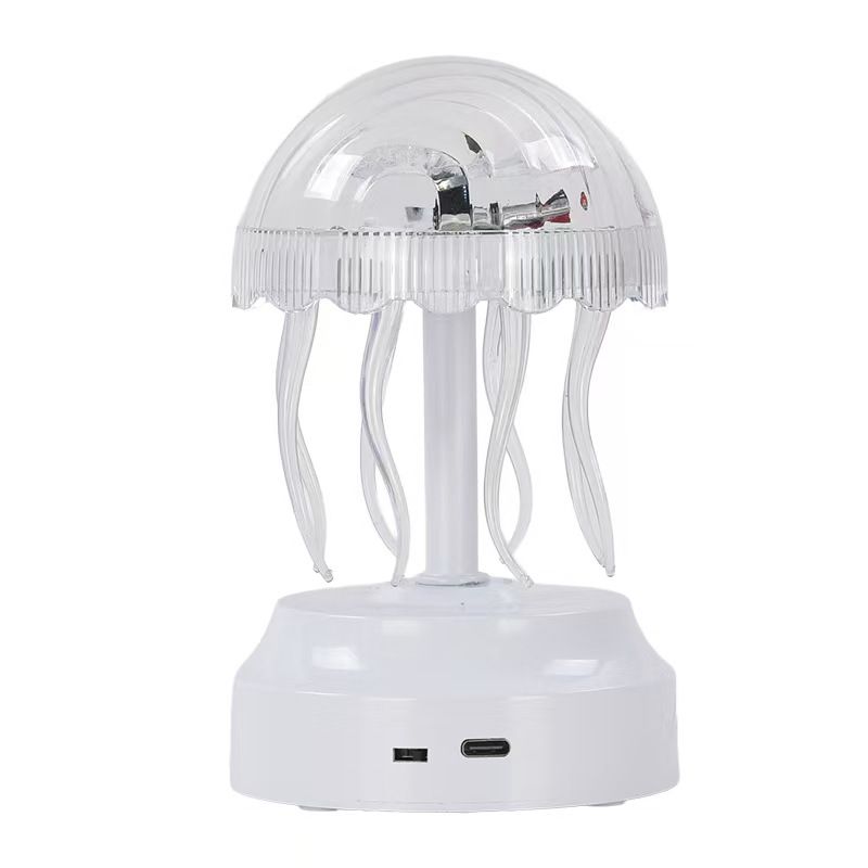 Lâmpada de humor Jellyfish com controle remoto – Luz noturna LED branca com brilho suave para quarto, berçário e relaxamento_voghion.com