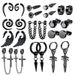 Ohrstecker Herren Modische personalisierte Herrenohrringe Schwarze Ohrringe mit Ohrlöchern Set Herren Temperament Ohrringe_voghion.com