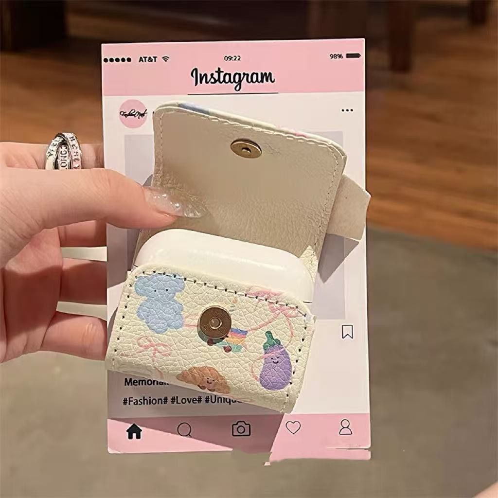 Custodia protettiva anti-caduta in pelle compatibile con la custodia morbida per auricolari BASEUS M2s Pro_voghion.com