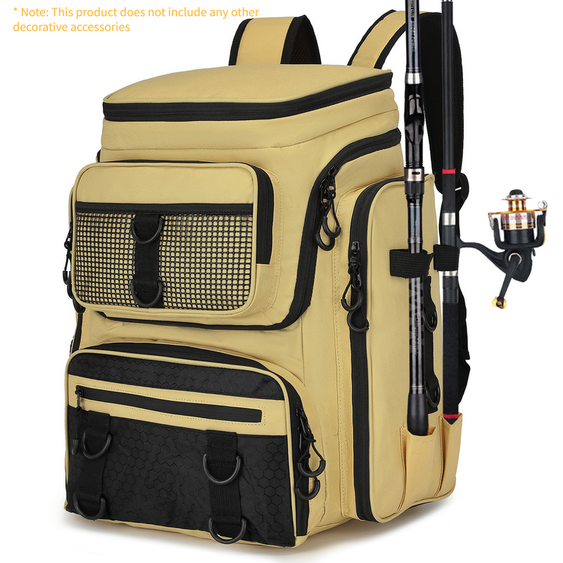 Outdoor Lure Fishing Backpack Multi Function Fishing Gear Bag Fishing Rod Storage Bag Camouflage Backpack_voghion.com