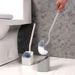 Brosse WC à long manche – Design en S pour un nettoyage en profondeur, poils en plastique résistants (gris, paquet individuel)_voghion.com