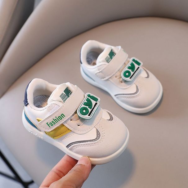 Baby Soft Sole Non-Slip Walking Spring Infant Breathable White Toddler Casual Shoes With Velcro_voghion.com