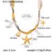Sugar Cube INS Ocean Style Shell Starfish Inlaid Zircon Necklace Multi Accessories Stainless Steel Pendant Ribbon Fabric Necklace_voghion.com