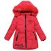 Piumino lungo da bambina – Giacca invernale in stile coreano con cappuccio staccabile (110-160 cm) – Nero/Rosso/Viola_voghion.com