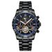 Men's Automatic Mechanical Watch With Date And Luminous Hands, Stainless Steel Waterproof Wristwatch For Casual Style Waterproof Men's Watch_voghion.com