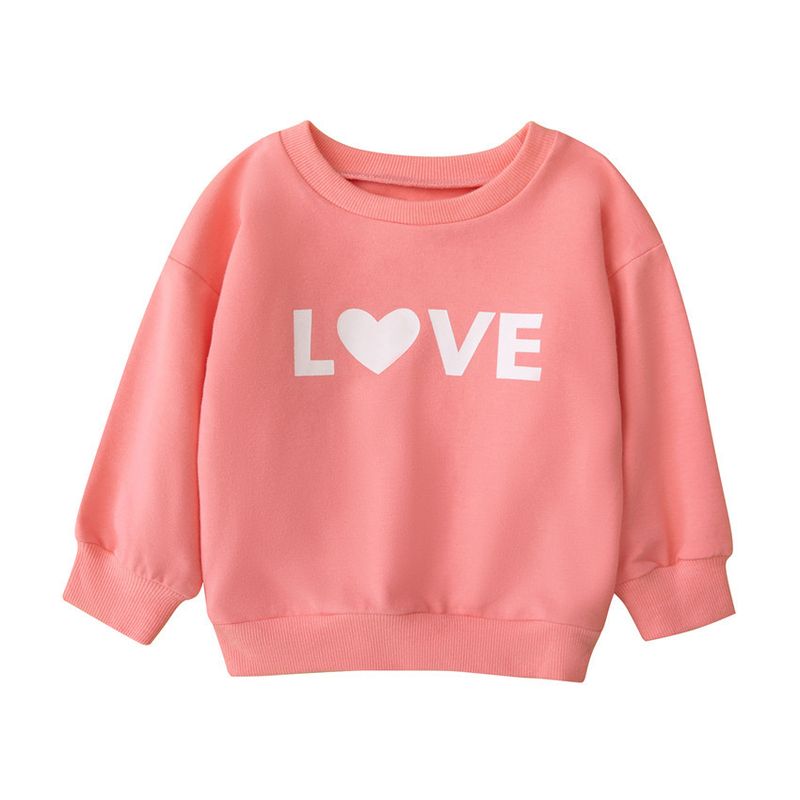 SAMGAMI BABY Spring New Children's Valentine's Day Stylish Girl's LOVE Printed Hoodie, Hoodie_voghion.com
