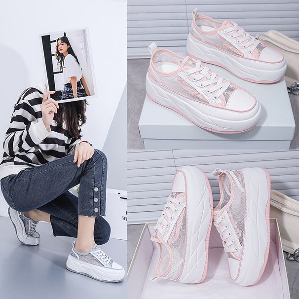 AR05 lace sponge cake with thick soles and high height for women's shoes_voghion.com