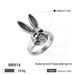 Anelli con teschio di coniglio dalle orecchie lunghe, anello in acciaio inossidabile, anello punk da uomo, acciaio al titanio liscio, hip hop_voghion.com