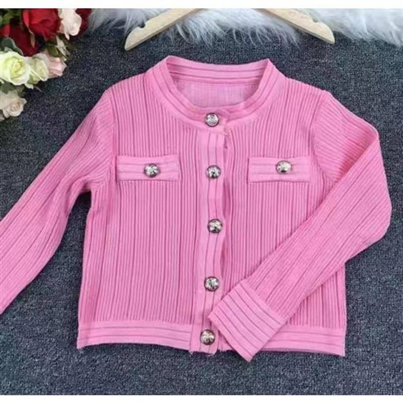 Women's Clothing slim fit solid color lazy style design niche cardigan top_voghion.com