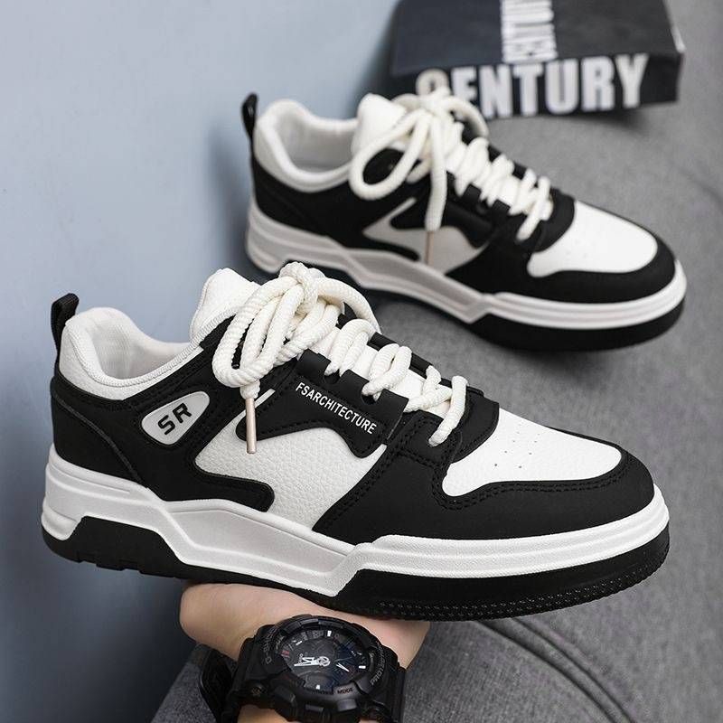 Summer men's new breathable shoes men's Korean style trendy versatile white shoes thick soled sports shoes casual board shoes_voghion.com