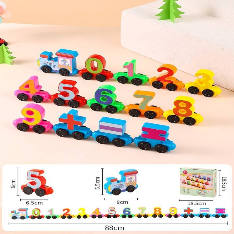 Plastic Magnetic Train, Larger And More Eco-friendly Than Wooden Train, Suitable For Intellectual Play, Ideal Holiday Gift._voghion.com