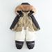 Baby Boys' Clothing new elastic waist children's color matching hooded plus velvet thickened jumpsuit ski suit_voghion.com