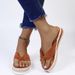 Women's Shoes Spring And Summer New Large Size Suede Herringbone Women's Thick Soled Slippers_voghion.com