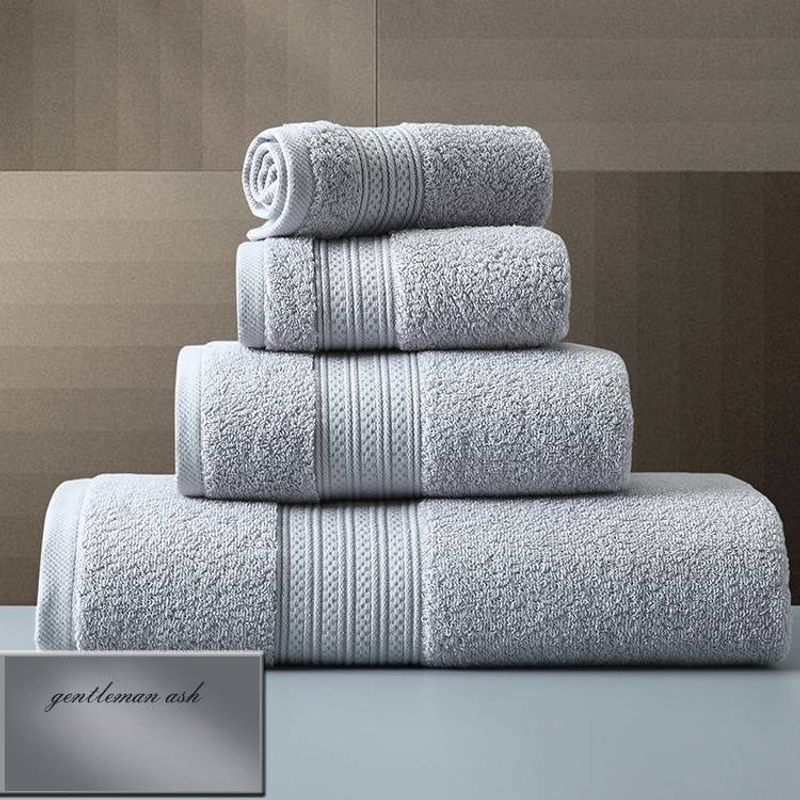 Hotel Cotton Towel Set - 32S Long Loop, Extra Large & Thick, Ultra Soft & Absorbent_voghion.com
