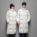 Men's Long Down Jacket Winter Coat With Hood, Thickened Warm Parka For Teen Boys & Couples, Water-Resistant Windproof Outerwear_voghion.com