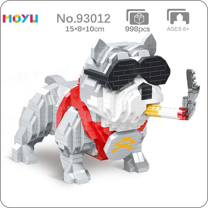 Animal World Bully Pitbull Dog Sunglasses Rogue Pet Mini Diamond Blocks Bricks Building Toy For Children Gift No Box_voghion.com