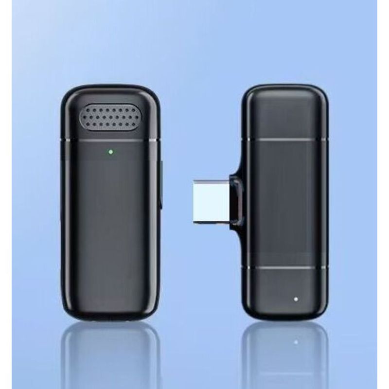 Wireless Clip-on Outdoor One-to-Two Live Streaming Noise Reduction Recording Microphone_voghion.com