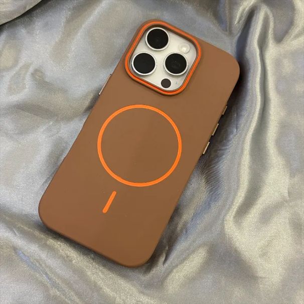 Minimalist Color-Block Frame Compatible With 16 Pro Max Phone IPhone 15 Magnetic Case 14/13/12 Full Coverage_voghion.com