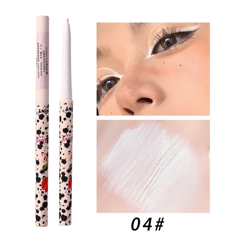 Eyeliner Pearlescent White Gel Pencil Natural Highlighting Eyes Corners Brightening Makeup Matte White Hig_voghion.com