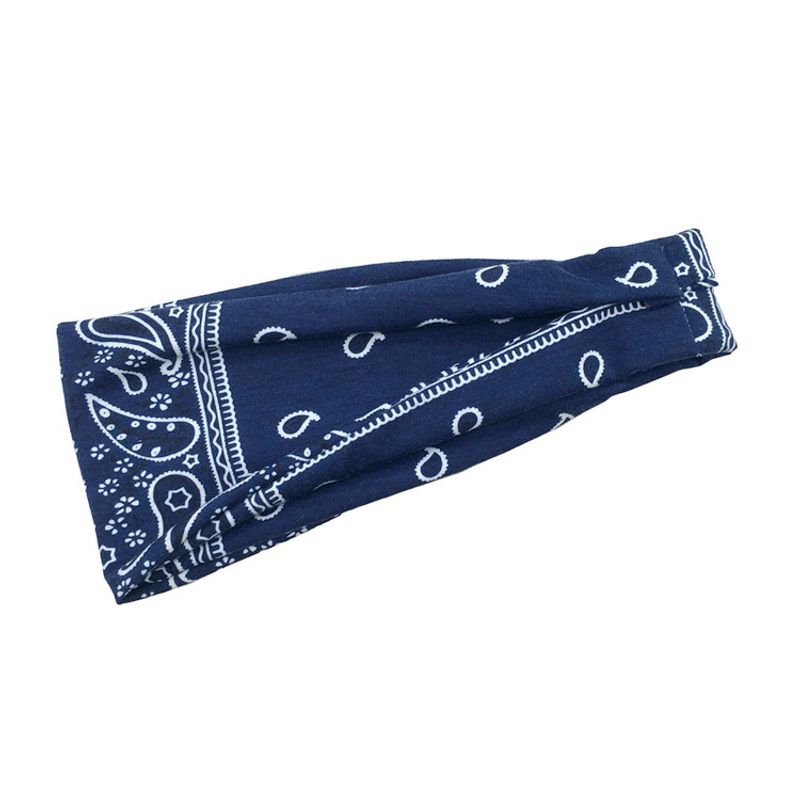 new style headband for women, Bohemian printed headband, yoga sports sweat absorbing headscarf, cashew flower headdress headband_voghion.com