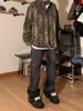 2024 Spring And Early Autumn American High Street Leopard Print Washed Denim Shirt Men's Loose Couple Jacket Trend_voghion.com