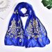 High-end Beauty Veil Gold Stamping Peacock Pattern Candy Color Elegant Women's Silk Scarf Gift Customization_voghion.com