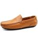 British Style Loafers For Men Genuine Soft Sole Lazy Korean Trend Casual Driving Leather Shoes_voghion.com