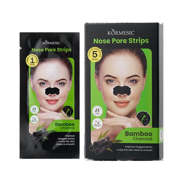 KORMESIC Nasenmasken-Pflaster mit Bambuskohle, 5 Stück/1 Packung, reinigt und entfernt Mitesser durch Adsorption_voghion.com