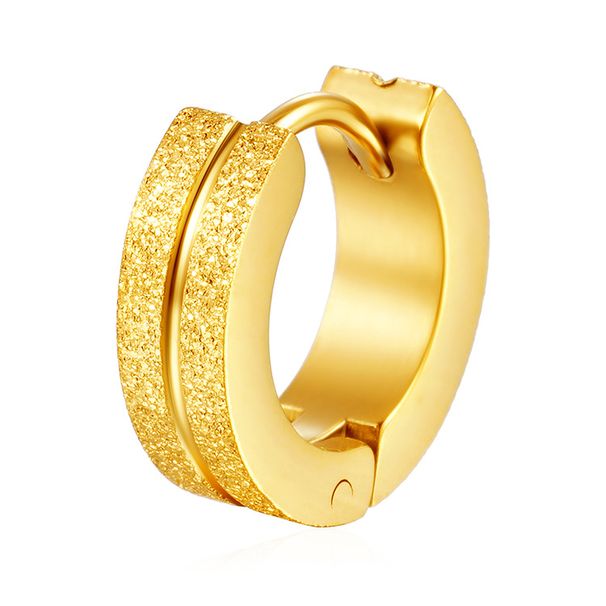 Nuovi orecchini unisex rotondi piatti in acciaio inossidabile opaco alla moda coreana_voghion.com