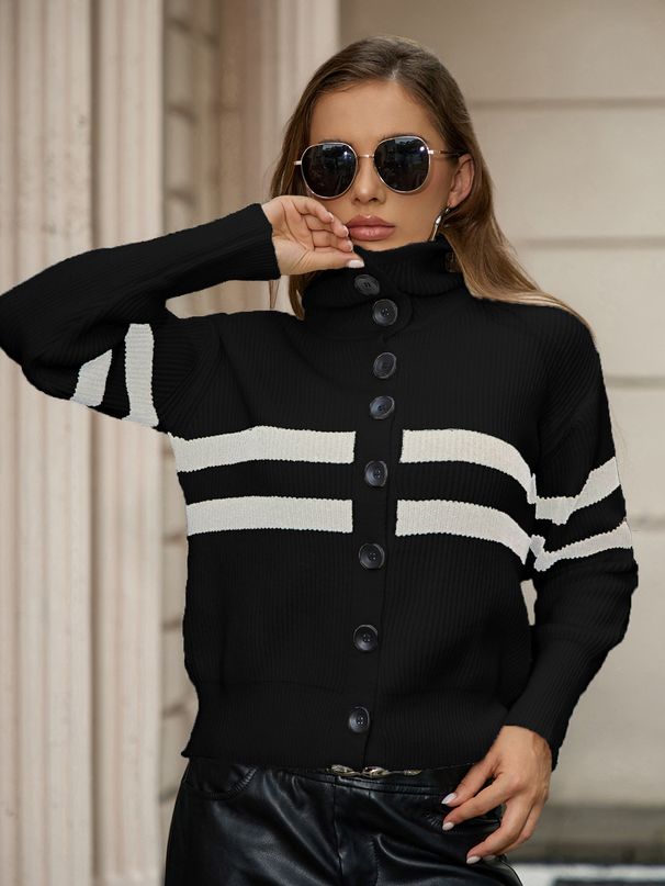 Damenbekleidung Pullover Mode lässige Strickjacke_voghion.com