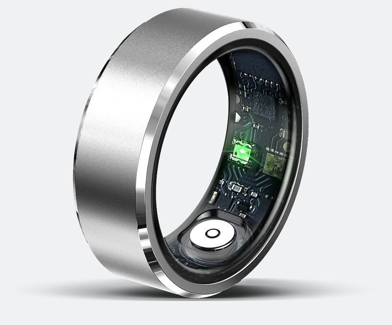 R5 Smart Ring Frequenza cardiaca Ossigeno nel sangue Sonno Monitoraggio della salute Contapassi Calorie Sport Telecomando Foto_voghion.com