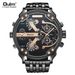 Men's Classic Casual GMT Watch With Alloy Strap - Large Dial Quartz Watch For Men Classic Casual Personality Large Dial Dual Time Zone Alloy Belt_voghion.com